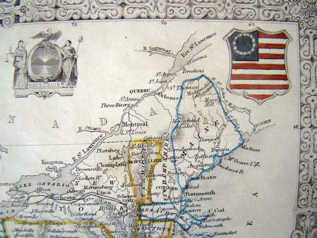A rare small Map of the UNITED STATES published in 1850 by J & F Tallis — image 6